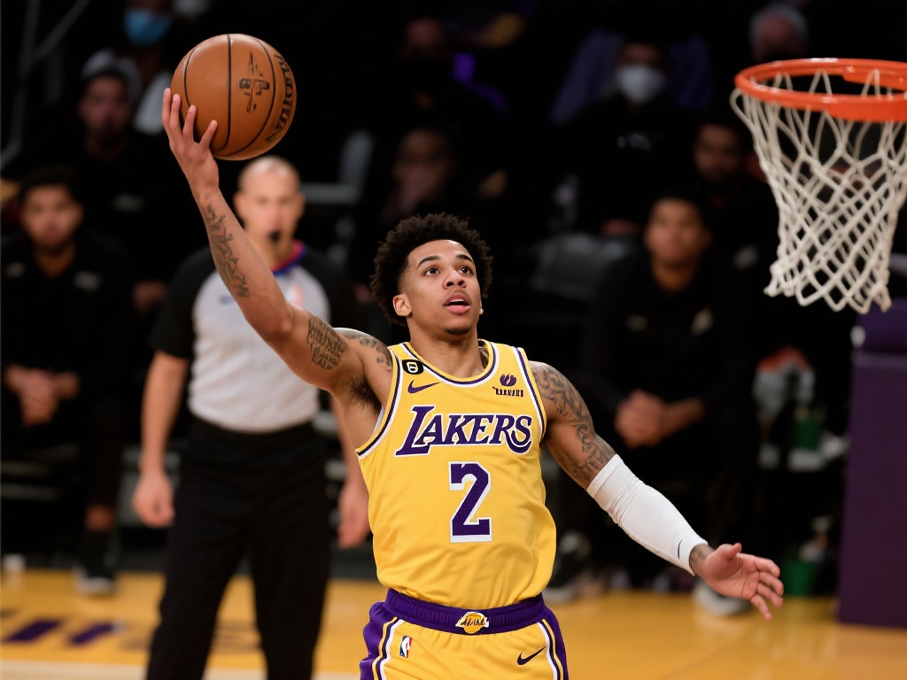 里夫斯精彩顺下抛投 2+1助湖人扩大领先优势